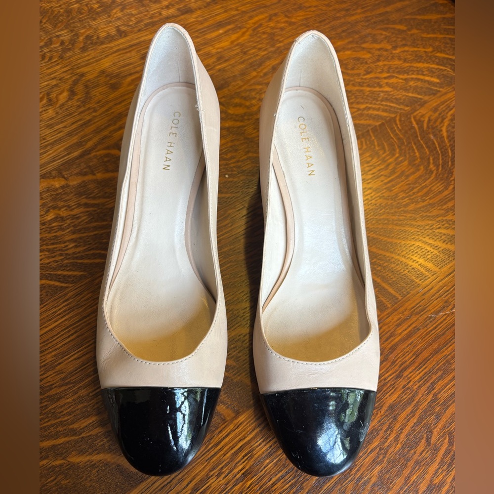 Cole Haan Leather Colorblock Slip On Pumps